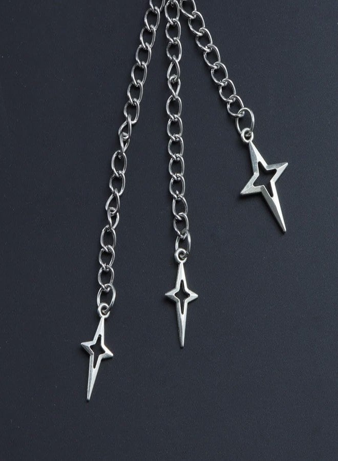 Eason1874 Star Pants Chain for Men&Women Punk Chain Belt Jeans Jewelry Accessory Multi-Layer Hip Hop Metal Wallet Chain Emo Accessories (Star B) - Image 3